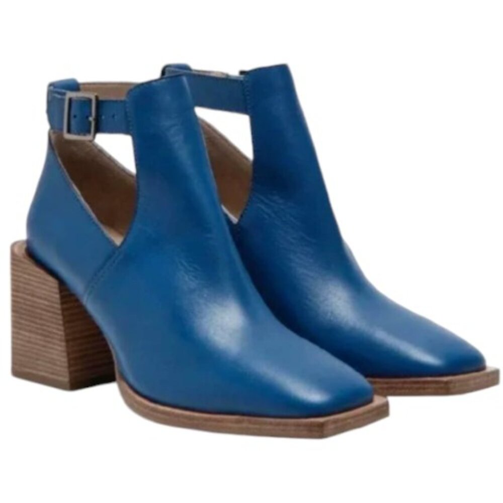 Free People Brady Buckle Shoeboot New Blue SZ 36